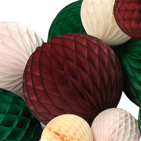 Maroon Honeycomb Paper Ball The Danes