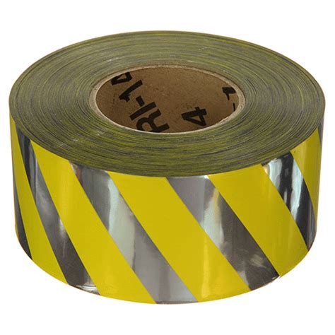 Reflective Barricade Tape Caution Stripe Emedco