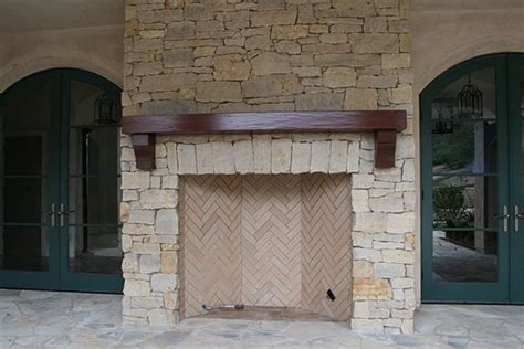 Custom Made Outdoor Fireplace Mantle By Adney And Sons Fine Woodworking