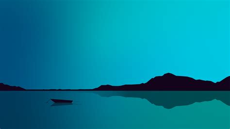 Blue Minimalist Lake Wallpaper For Desktop 4k Heroscreen Backgrounds