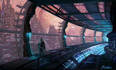Space Station By Mike Paolilli Sci Fi Concept Art Sci Fi