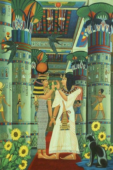 An Egyptian Scene With The Queen And Her Attendants