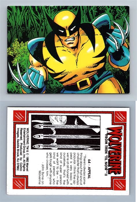 Appeal 64 Wolverine From Then Til Now Ii 1992 Comic Images Trading Card