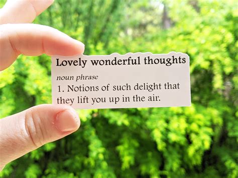 Lovely Wonderful Thoughts Definition Sticker Peter Pan Etsy