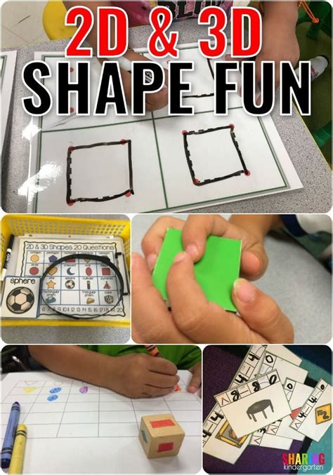 Hands On 2d And 3d Shape Fun For Little Learners Shapes Kindergarten