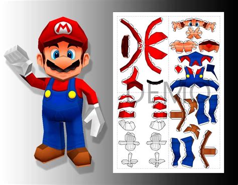 Coleção Super Mario Papercraft Mario R 1000 Em Mercado Livre