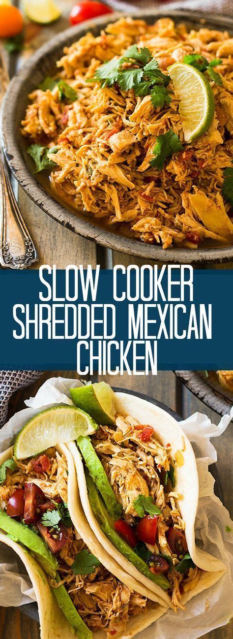 People often buy a frozen turkey, thaw it, and then roast it in the oven for a couple of hours before adding garnishes, sauces…and then it's ready to carve and. This easy Slow Cooker Shredded Mexican Chicken is a great ...