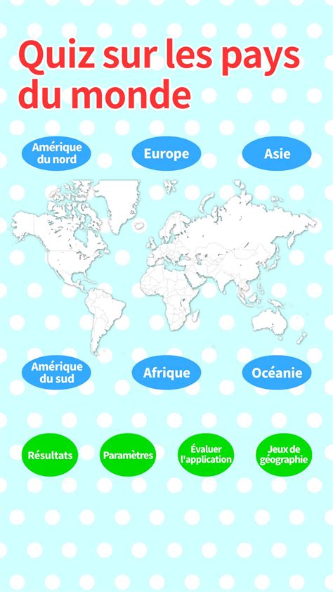 Quiz sur les pays du monde - monde géographie pour Android