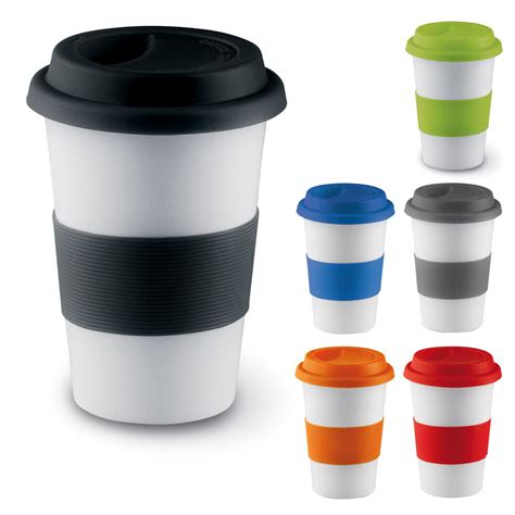 Ceramic Thermal Insulated Cup Coffee Tea Plastic Travel