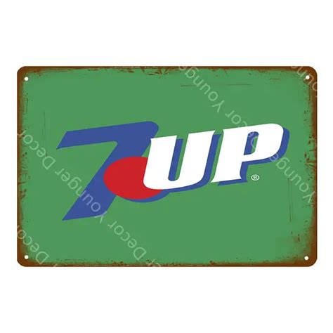 Vintage 7 Up Beer Poster Drink 7up Metal Tin Signs Wall Sticker Bar Pub
