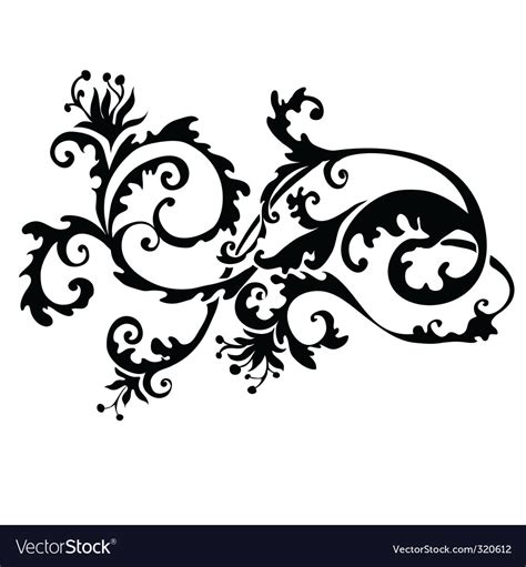 Floral Swirl Royalty Free Vector Image Vectorstock