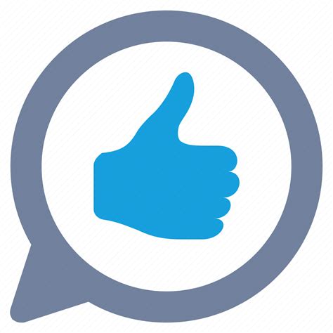 Approve Bubble Like Notification Rating Thumbs Up Vote Icon