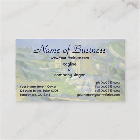 Houses In Provence The Riaux Valley By Cezanne Business Card Zazzle