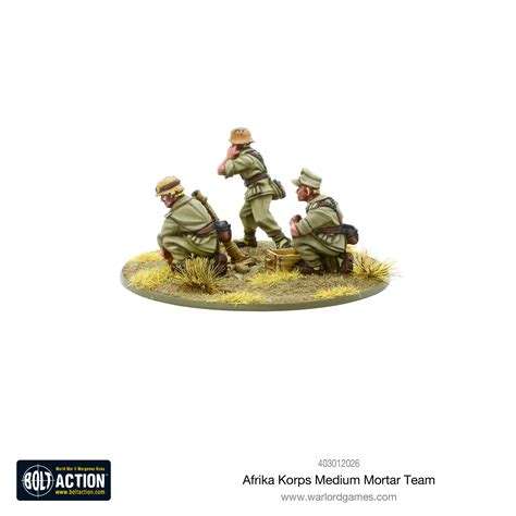 Warlord Bolt Action Wwii Afrika Korps Medium Mortar Metal