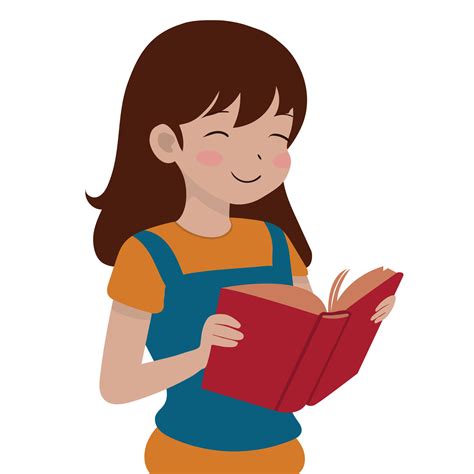Beautiful Girl Holding A Book Cute Smart Boy Loves To Read Books