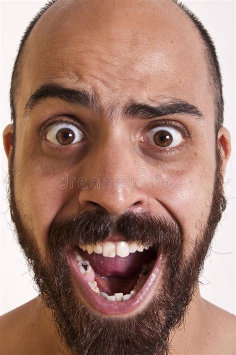 Funny Man Screaming Stock Image Image Of Happy Human