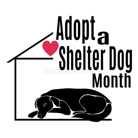 Adopt A Shelter Dog Month Idea For Poster Banner Or Flyer Stock
