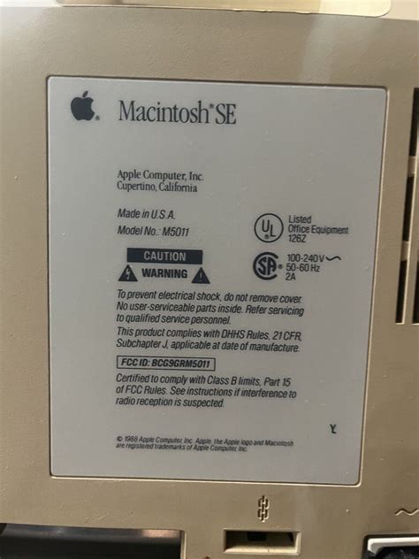 Vintage Apple M5011 Macintosh Se Fdhd Desktop Computer Beautiful Ebay