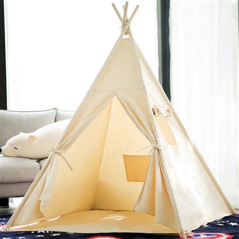 Samincom 1 Piece Foldable Teepee Tent For Kids Children Play Tent