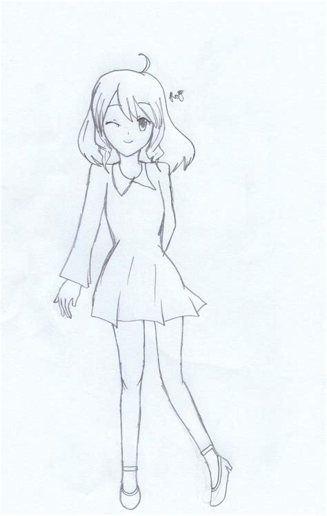 Use a pencil and draw a stick figure. Full Body drawing by RinaRinSachiko on DeviantArt