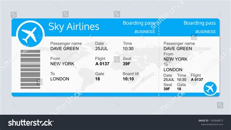 Gute gründe, flugtickets bei omio zu buchen. Flugticket Vorlage Zum Bearbeiten : Suchen Sie Nach ...