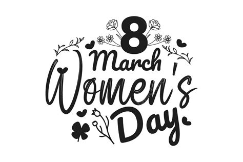 International Womens Day Lettering Clipart Lettering 8 March Womens