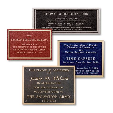 Standard Size Custom Plaques Healy Plaques