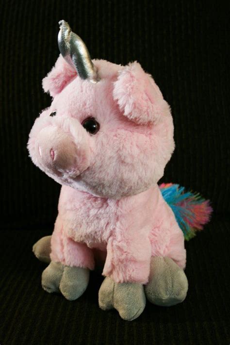 Unicorn Pig Stuffed Toy Pink With Horn Pig Stuffed Toy Unicorn Pig