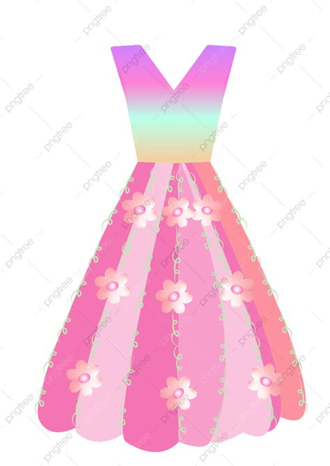 Gambar Gaun Putri Cantik Berwarna Warna Festival Gaun Promosi Png