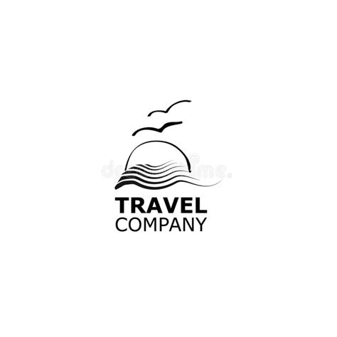 Vector Logo Travel Agency Symbol Sea On White Stock Vector Illustration Of Vacation Holiday