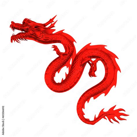 Red Dragon Head Left Top Illustration Stock Adobe Stock