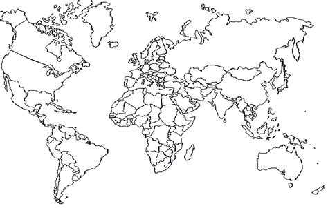 Desenho Do Mapa Mundi Para Colorir