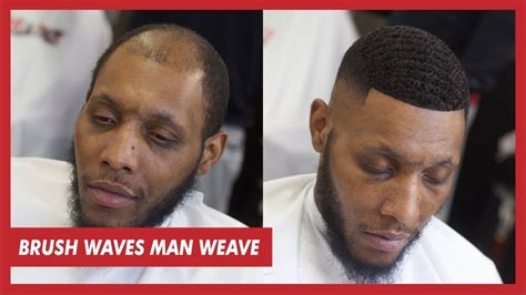 Black men haircuts are typically known for the different hair textures and sometimes the color too. Man Weave Brush Wave Unit Tutorial | Full Install - YouTube