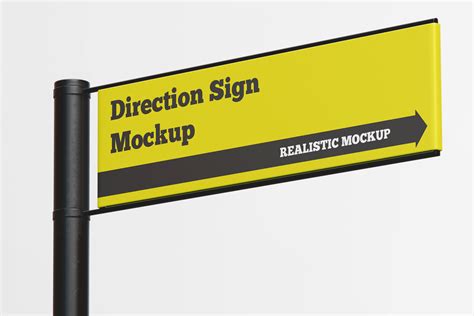 Free Horizontal Directional Signage Mockup Psd Psfreebies
