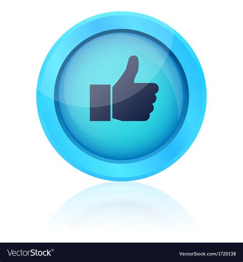 Blue Like Button Royalty Free Vector Image Vectorstock