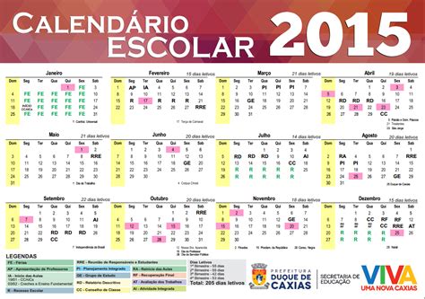 Calendario Escolar Brasil 2015 Prefectura Duque De Caxias 2016