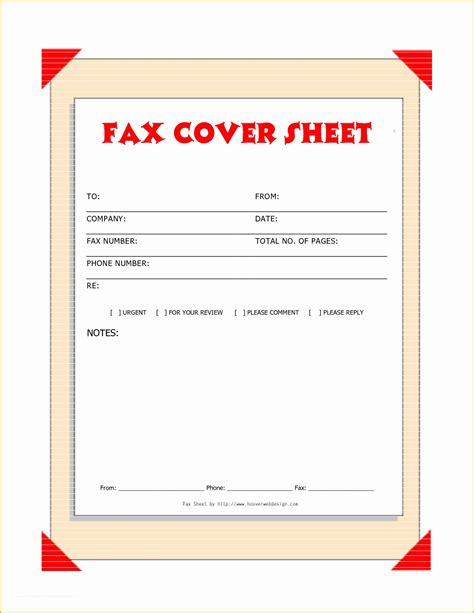 Free Cover Sheet Template For Resume Of Blank Fax Cover Sheet 9 Free