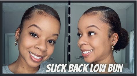 Easy Slick Back Bun On Type 4 Natural Hair Youtube