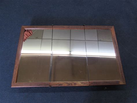 If you prefer a regular mirror to a medicine cabinet, make sure to check out our bathroom mirrors. Lot Detail - 3-PANEL MIRRORED MEDICINE CABINET WITH WOOD TRIM
