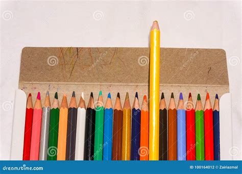 Colorful Of Color Pencil In The Box Stock Photo Image Of Collection