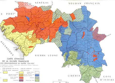 Guinea Ethnic Groups 1954 1955 Map