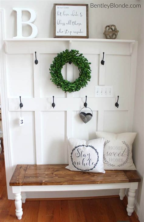 Today i'm sharing details on the bench portion. 25 Best DIY Entryway Bench Projects (Ideas and Designs ...