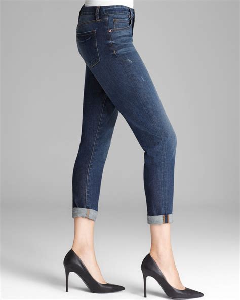 Lyst J Brand Mid Rise Skinny Slouch Jean In Blue