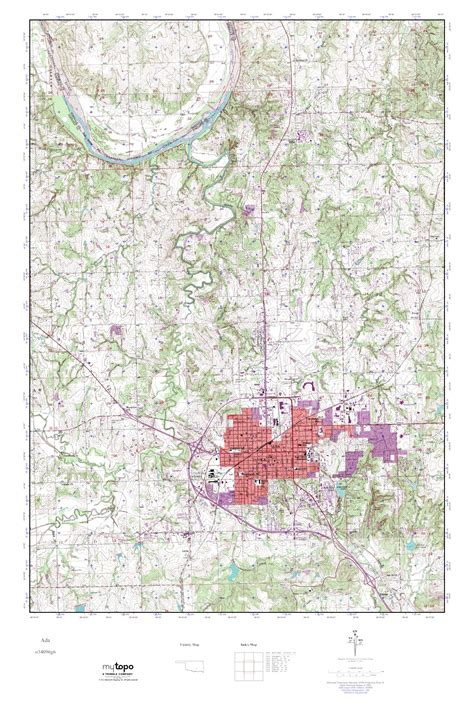 Mytopo Ada Oklahoma Usgs Quad Topo Map