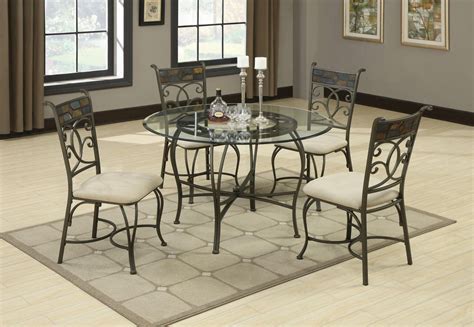 Cheap dining room sets, buy quality furniture directly from china suppliers:stretch table. Sheridan Grey Metal And Glass Dining Table Set - Steal-A ...
