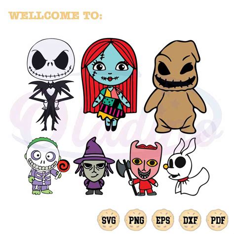 Halloween Baby Horror Character Bundle SVG Graphic Design File