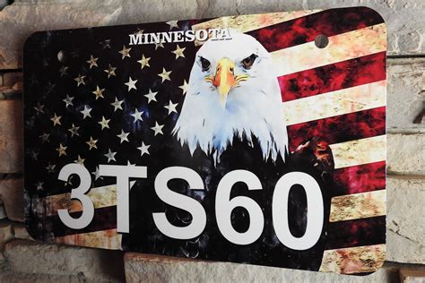 Minnesota Atv Plate Minnesota Utv Plate American Flag Atv Etsy