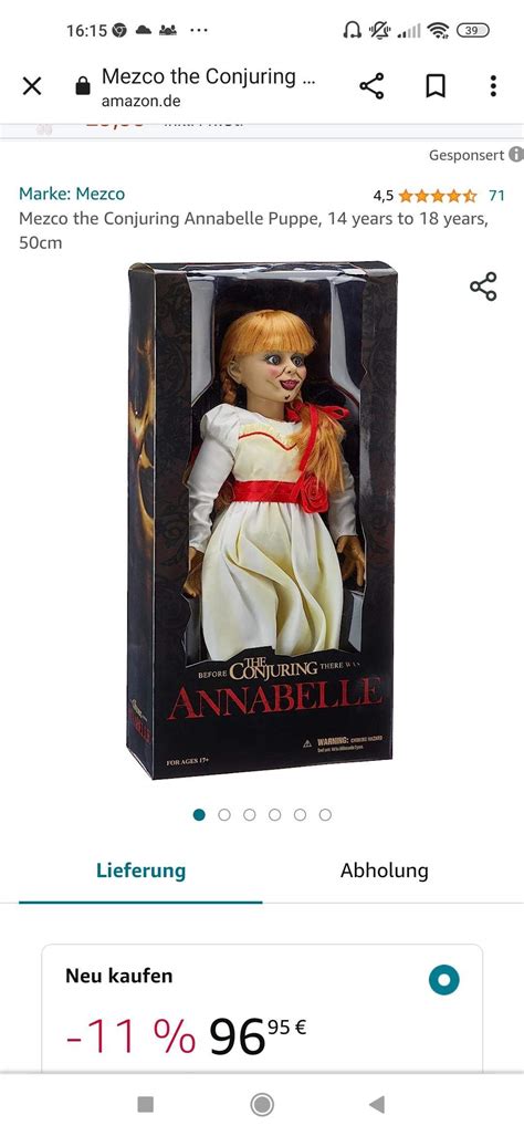 Ist Das Die Echte Annabelle Puppe In Klein Weil Die 96€ Kostet Will Unbedingt So Eine Puppe