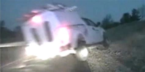 truck flies off road injuring trooper responding to crash fox news video