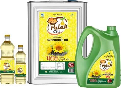 Palak Refind Sunflower Oil Packaging Size Full Range At Best Price In